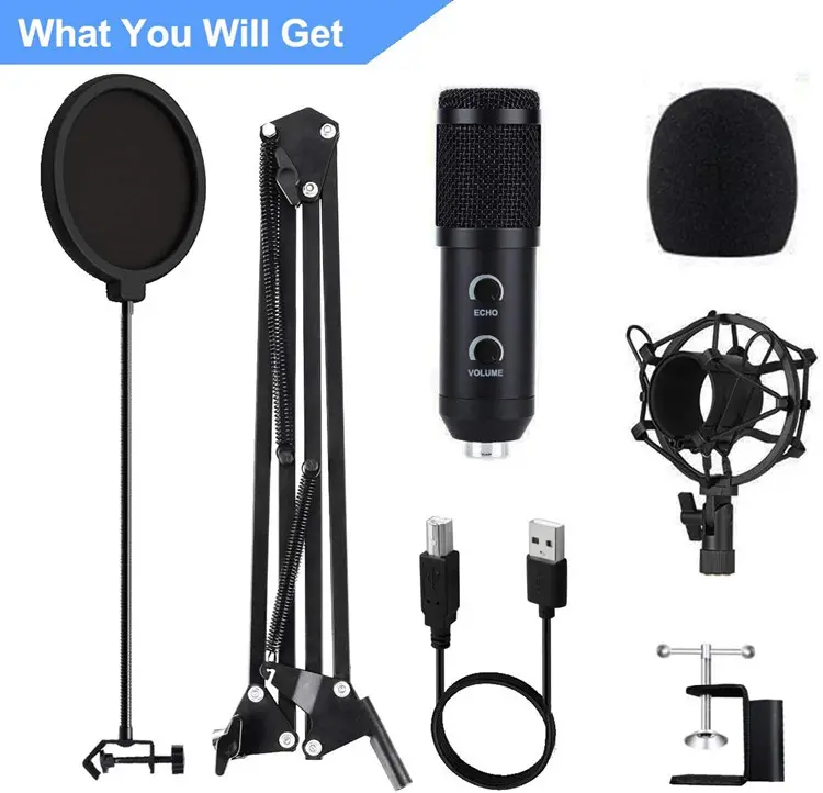 Einstellbarer Clip BM-U780 Kondensator mikrofon Studio Karaoke Micro Recording USB-Mikrofon