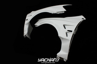 Kit de Carrocería para Guardabarros Delantero de +35 mm Estilo Versión Wide Body VS en Fibra de Vidrio FRP para Mitsubishi Lancer Evolution X de 2008 a 2017 para EVO X
