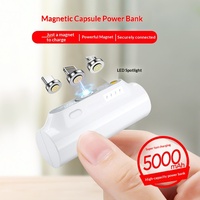 Mini Banco de Energía Portátil en Forma de Cápsula de 5000 mAh, 3 en 1, con Enchufe Integrado, Cargador Portátil de Emergencia para Teléfono Móvil y Regalo Promocional