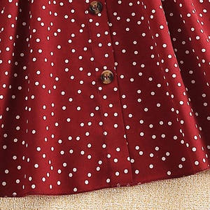 Vestido Rojo sin Mangas con Estampado de Puntos Blancos para Niñas de 4 a 7 Años, Estilo Dulce, Venta al por Mayor de Fábrica de Ropa Infantil - Product Image 6