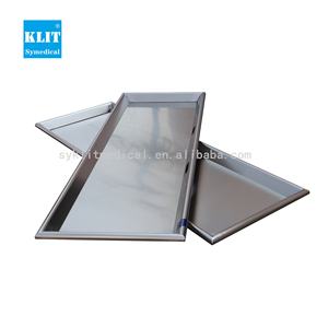 SUS304 נירוסטה גוף מגש <span class=keywords><strong>Morgue</strong></span> אחסון מתלה גוף אלונקה אחסון מדף - Product Image 2