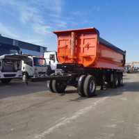 Chengda Camion à benne basculante à paroi latérale à 3 essieux Remorque à benne basculante hydraulique Remorque à benne basculante Semi-remorque