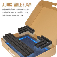 Boîtes d'expédition en carton kraft brun B684 pour ordinateur portable, avec mousse de protection, emballage sécurisé pour ordinateur portable, vente en gros de boîtes d'expédition pour ordinateur portable