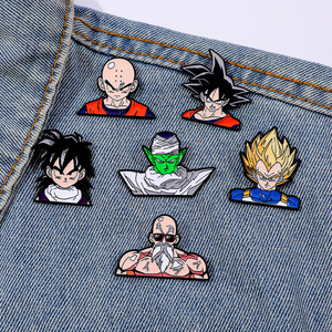 5000 Tipos de Lindos Broches de Metal Esmaltado con Logotipo de Dragon Ball (Goku, <span class=keywords><strong>Vegeta</strong></span>, Kuririn, Gohan) para Sombrero y Cuello - Product Image 3