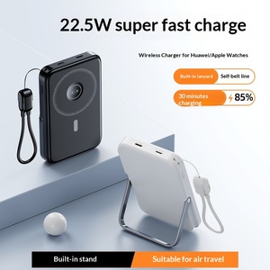Cargador Inalámbrico Magnético, Banco de Energía de Carga Rápida de 10000 mAh y 22.5 W, Pantalla LED, Batería de Litio-Polímero, Cable de Plástico Ultrafino, Reloj Móvil - Product Image 3