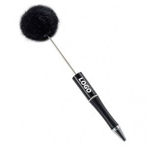 ปากกาพลาสติกแบบกำหนดเอง ทนทาน นุ่มนิ่ม สำหรับใส่ปากกา - ปากกาลูกลื่นหมึกดำน่ารัก ขนปุย สำหรับงาน DIY สำนักงาน โรงเรียน และของขวัญส่งเสริมการขาย - Product Image 1