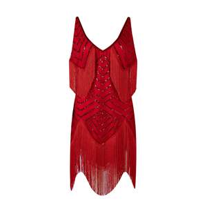 Frauen Vintage 1920er Jahre Great Gatsby Kleid Pailletten Flapper Kleid Prom Quaste Saum Sexy Kleid - Product Image 5