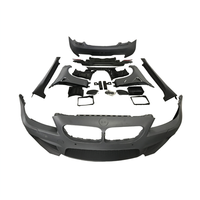 Pare-chocs avant et arrière modifiés, jupes latérales et spoiler en fibre de carbone sèche pour BMW Série 6 M6 2010-2013, état neuf, fixation par vis, extérieur de voiture