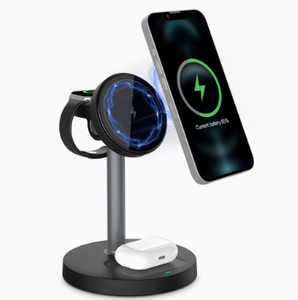 Base de Carga Inalámbrica 3 en 1 Más Vendida con Carga Rápida Magnética de 15W para Reloj Inteligente y Auriculares, Material Plástico - Product Image 3