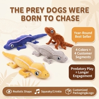 Jouet pour chien Gecko en peluche, lézard réaliste couineur, pour chiot, à mâcher, interactif, pour le jeu de rapport, cadeaux, OEM ODM, vente en gros, usine
