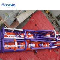 Longs parcours d'obstacles gonflables Jeux de parcours d'obstacles pour adultes Grand parc d'attractions gonflable Jeux de sport d'obstacles gonflables