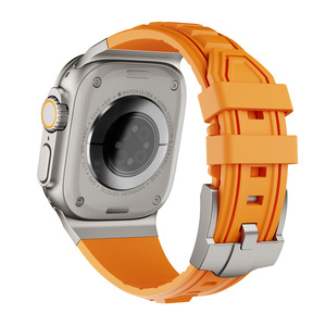 Bracelet en caoutchouc <span class=keywords><strong>sport</strong></span> réglable et étanche pour <span class=keywords><strong>Apple</strong></span> <span class=keywords><strong>Watch</strong></span> Ultra 3 2 42/44/45/46/49MM, style tendance, bracelets en silicone pour hommes - Product Image 2