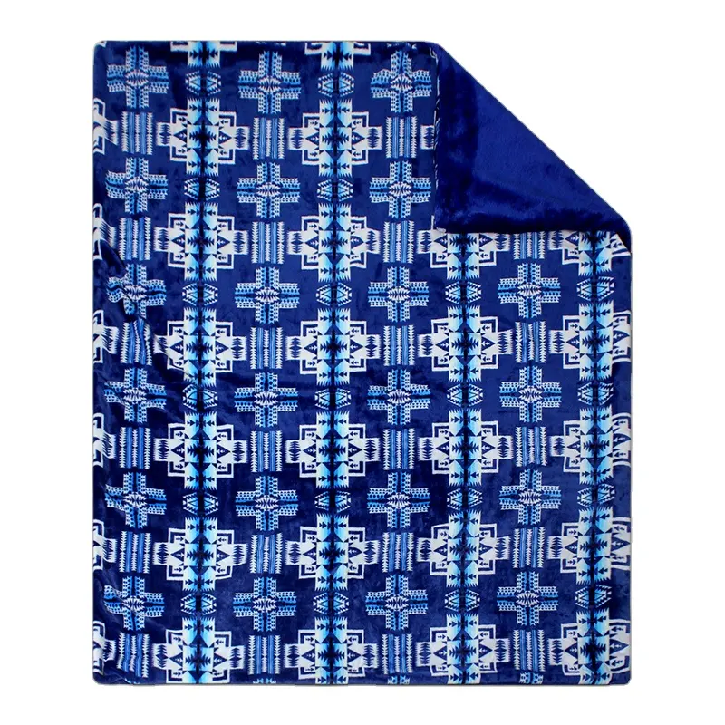 Couverture en flanelle personnalisée à double impression, housse de canapé en agneau Sherpa épaissie pour couverture de Noël