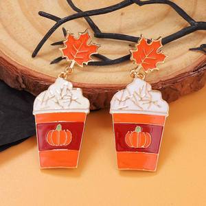 Design Sense, accesorios <span class=keywords><strong>de</strong></span> ambiente festivo, calabaza <span class=keywords><strong>de</strong></span> Halloween, taza <span class=keywords><strong>de</strong></span> Cola, pendientes <span class=keywords><strong>de</strong></span> hoja <span class=keywords><strong>de</strong></span> arce para mujer - Product Image 4