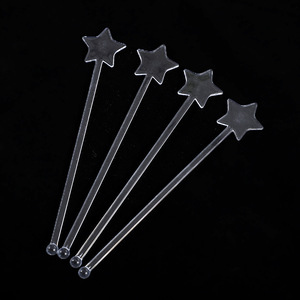 Agitadores de cóctel de plástico en forma de estrella de 200 mm para mezclar bebidas - Product Image 1