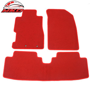 Tapis de sol pour Honda Civic 01-05, tapis de voiture avant et arrière en velours rouge, 3 pièces - Product Image 1