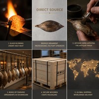 Ornement en verre mercure bronze antique, forme olive vieillie, décoration de Noël suspendue pour un décor rustique industriel