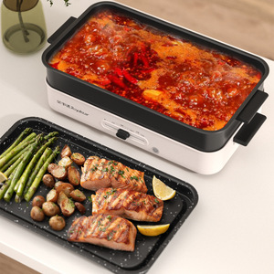 Royalstar Electric Grill And Hot Pot Combo 3L Non Stick With PTFE Coating For Indoor Cooking - Product Image 2