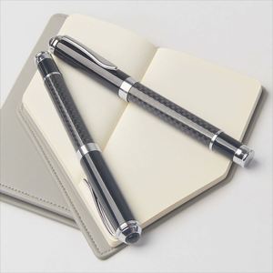 High-End Luxury Custom Logo Custom Brand Promotional Metal Ballpoint <b>Pens</b> Gift Set 0.5 mm Writing Width Carbon Fiber UV Printing - Product Image 3