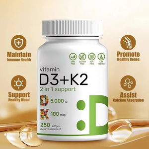 Vitamina D3 K2 5000 UI (100 mcg) con Aceite de Coco, Gomitas Veganas 100% a Base de Plantas, 250 Unidades, Apoyo para el Corazón y los Huesos en Adultos - Product Image 2