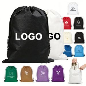 Bolsas de Compras de Poliéster con Cordón y Logotipo Personalizado, Bolsa Deportiva con Cordón, Mochila con Cordón, Bolsa con Cordón para Regalos con Logotipo Personalizado - Product Image 1