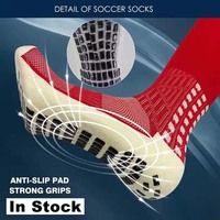 Chaussettes de football supérieures classiques Chaussettes de football athlétiques Chaussettes de football en silicone