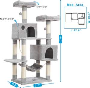 Fabricante Mayorista de Muebles para Mascotas, Casa para Gatos, Productos para Árboles para Gatos, Rascador de Felpa de Sisal, Torre para Gatos, Árbol para Gatos - Product Image 2