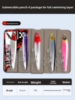 Leurre Artificiel HASIDA Type Crayon pour Black-bass, Coulant et Vibrant, Lancer Longue Distance, Kit Complet Sans Hameçons