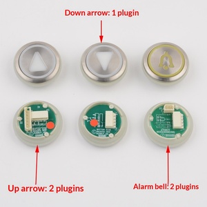 Bouton d'ascenseur original AN-50 en acier inoxydable, type poussoir, avec éclairage LED pour ascenseur de passagers/villa, installation facile, garantie 1 an - Product Image 2