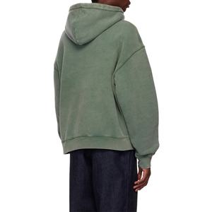 Sweat-shirt à capuche surdimensionné en molleton de coton pour homme avec poche kangourou et logo personnalisé – Vente en gros - Product Image 4