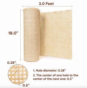 Couleur blanchie en osier naturel ruban rotin panier abat-jour matière première plastique maille ouverte rouleau canne rotin sangle - Product Image 3