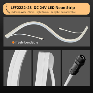 Bande lumineuse LED flexible en silicone RGBW personnalisée LFT2222-1, étanche IP67, lumière néon pour l'extérieur, façade <span class=keywords><strong>de</strong></span> bâtiment d'hôtel - Product Image 3
