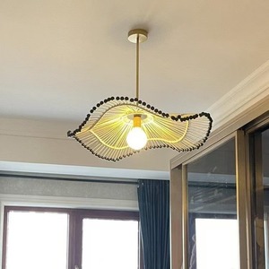 โคมไฟระย้าหวายตกแต่ง-สไตล์เอเชียตะวันออกเฉียงใต้-โคมระย้าที่ทันสมัย-โคมไฟศิลปะไม้ไผ่ทำด้วยมือ100% ธรรมชาติ - Product Image 3