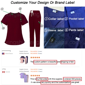 Set di <span class=keywords><strong>Scrub</strong></span> per donne e uomini Set di <span class=keywords><strong>Scrub</strong></span> per infermieristica chirurgica uniforme ospedaliera fabbrica medica all'ingrosso uniformi da donna - Product Image 6