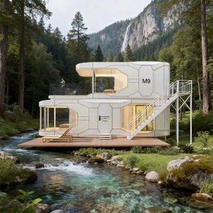 Capsula per spazio di lavoro prefabbricata moderna cabina Apple Office <span class=keywords><strong>Hotel</strong></span> casa Mobile in acciaio per esterni case Container V9 MANTIANSTAR - Product Image 1