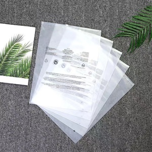 Customizable Logo Recyclable YW Brand <b>Transparent</b> Clothing Packaging <b>Bags</b> Self-Sealing Zipper PE Plastic Frosted Look Screen - Product Image 6