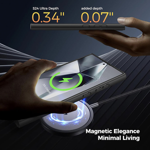 Funda magnética para teléfono con soporte para <span class=keywords><strong>Samsung</strong></span> Galaxy S24 S23 S2 Plus, funda ultra translúcida, productos de tendencia, novedad de 2024 - Product Image 5