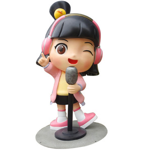 Jiahua รูปปั้นการ์ตูนหมีขั้วโลกไฟเบอร์กลาสติดพื้นรูปตกแต่งกลางแจ้ง - Product Image 2