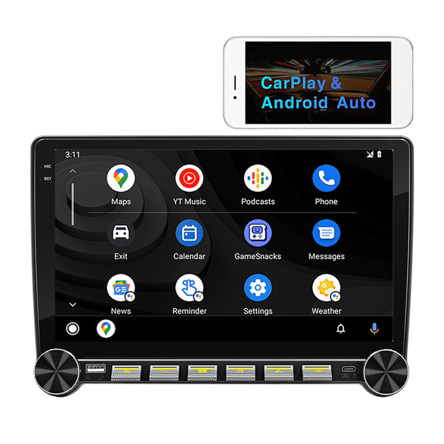 Universal Car Player Wireless Carplay and Android Auto GPS Double 2 Din Android 10 Inch Touchscreen Car Radio Stereo
