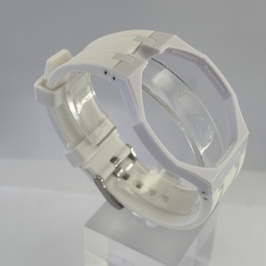 Bracelet de montre en silicone intégré Premium SparkTime, boîtier octogonal, bracelet de remplacement en caoutchouc de luxe, étanche, léger, 8 couleurs - Product Image 3