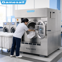 Lave-linge industriel semi-automatique en acier inoxydable de 15 kg à 100 kg pour vêtements, couvertures et draps