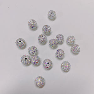 Latest Handmade Color-Plated Diamond <b>Beads</b> with Hole Lucite Rhinestone <b>Beads</b> for Bracelet Making <b>Loose</b> <b>Beads</b> - Product Image 2