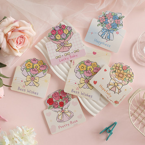 Cartes de vœux avec bouquet de fleurs assorties, jolies cartes à motifs floraux pop-up pour anniversaire, <span class=keywords><strong>mariage</strong></span>, cadeau - Product Image 4