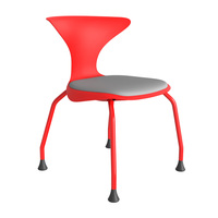 Chaise de conférence moderne pour bureau à domicile avec cadre en plastique durable et base en métal