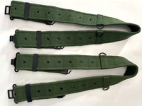 Ceinture de haute qualité 55mm couleur verte 100% coton ou PP avec trous et 22 oeillets