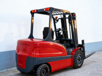 Chariot élévateur électrique HZZI HZCPD 5T, entraînement AC, batterie au plomb-acide 80V, pneus pleins, terrain accidenté, fourches forgées, robuste, mât à deux étages