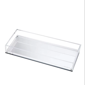 Rõ ràng Acrylic Flash long lanh cơ sở cán khay tùy chỉnh <span class=keywords><strong>plexiglass</strong></span> dài tủ quần áo khay màu xanh long lanh - Product Image 3