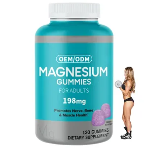 2024 panas Label pribadi penyerapan tinggi mendukung kesehatan otot saraf tulang Magnesium sitrat Gummies