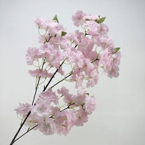 Z-0012 Branche de <span class=keywords><strong>cerisier</strong></span> artificielle blanche, <span class=keywords><strong>rose</strong></span> et jaune, magnifique <span class=keywords><strong>cerisier</strong></span> en soie pour la fête des mères et la remise des diplômes - Product Image 4