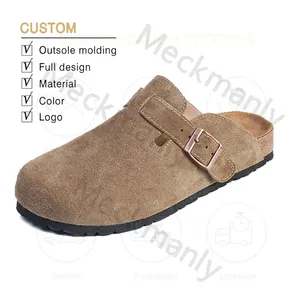 2023 Baotou Cork Slippers Large Roman Casual Half Trailer Lazy Shoes Solid Vintage Cork Slippers